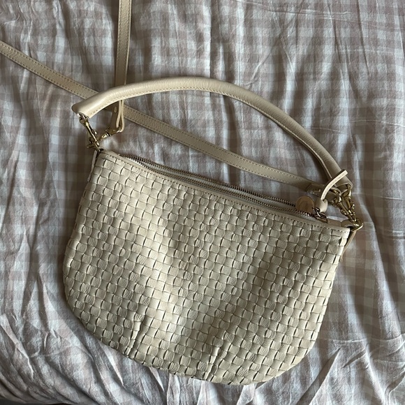 Clare V Handbags - Clare V Petit Moyen Cream Woven